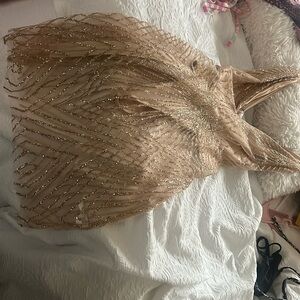 Gold glitter birthday dress